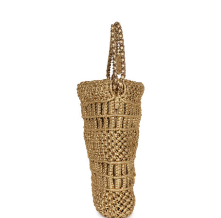 Chanel Mini 22 Bag Metallic Gold Macrame Calfskin Gold Hardware - Image 5