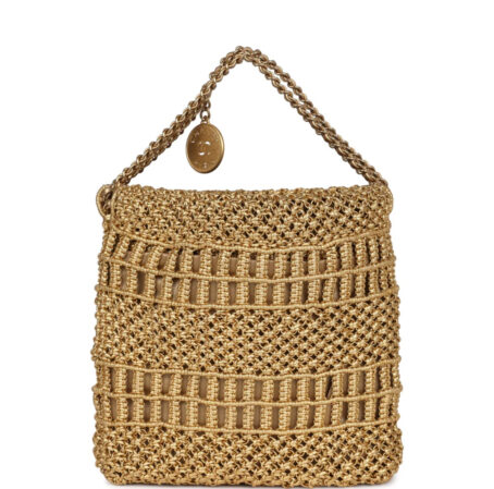 Chanel Mini 22 Bag Metallic Gold Macrame Calfskin Gold Hardware - Image 4
