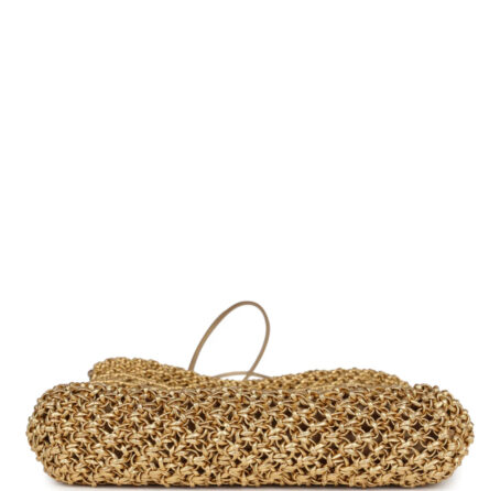 Chanel Mini 22 Bag Metallic Gold Macrame Calfskin Gold Hardware - Image 6