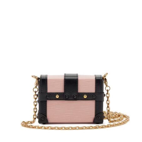 Rose Ballerine Epi and Black Calfskin Essential Trunk Gold Hardware, 2021-2022 - Image 4
